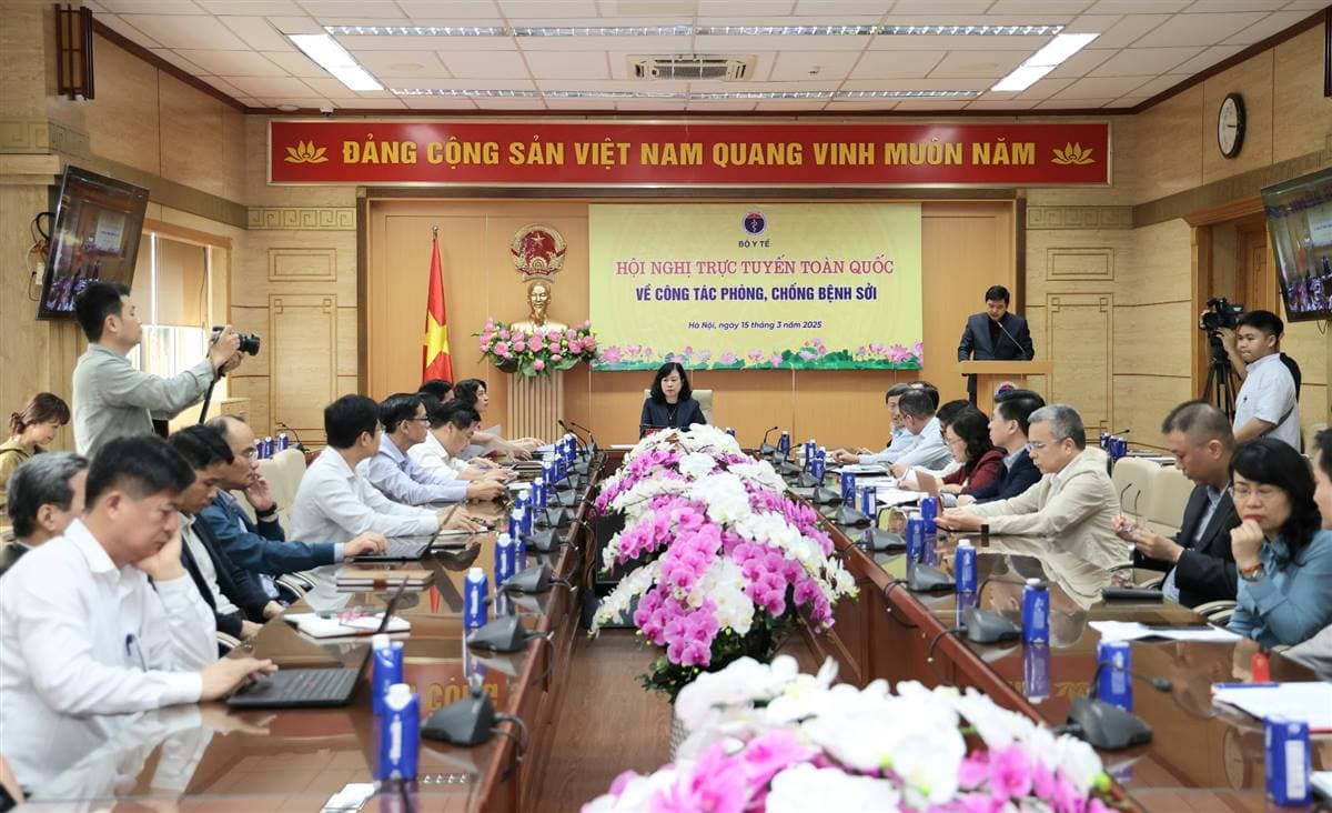 Hội nghị trực tuyến toàn quốc về công tác phòng, chống bệnh sởi