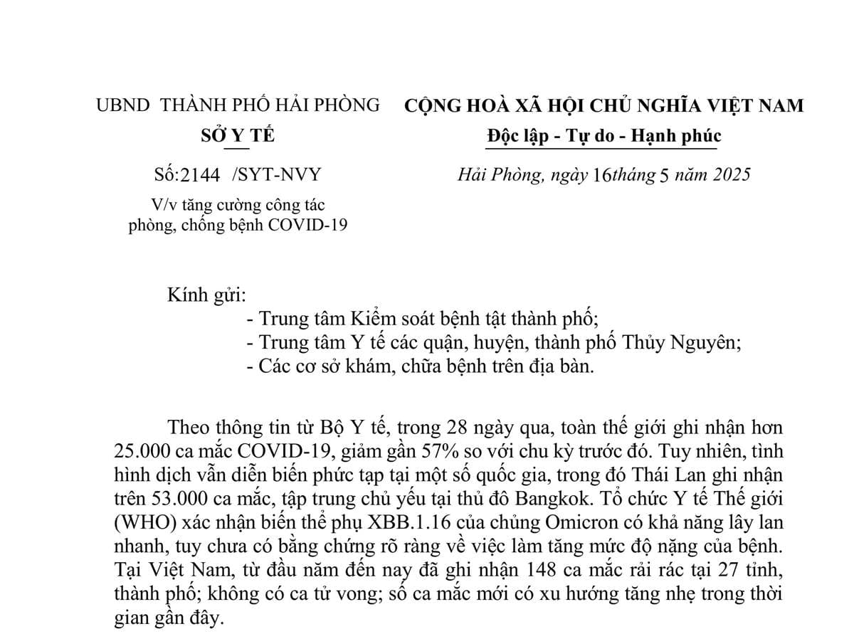 Tăng cường công tác phòng, chống bệnh COVID-19 trên địa bàn thành phố Hải Phòng