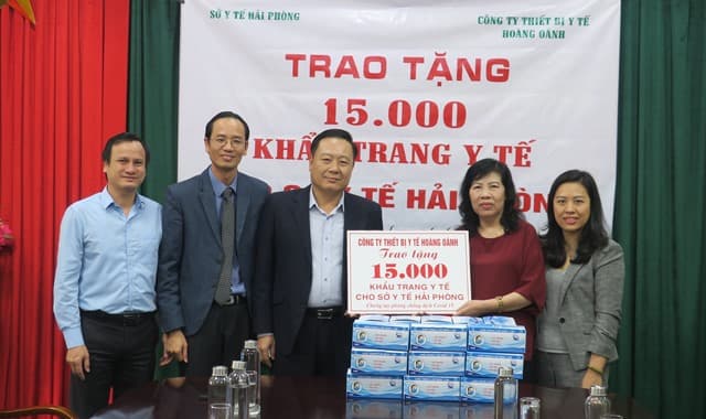 15.000 khẩu trang y tế được doanh nghiệp trao tặng Sở Y tế Hải Phòng