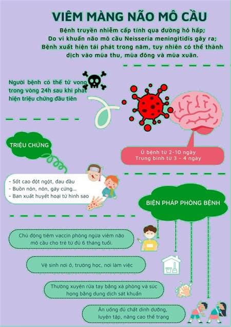 Khuyến cáo phòng chống bệnh viêm não mô cầu