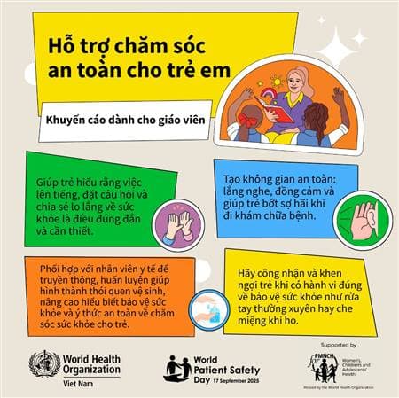 Hưởng ứng Ngày An toàn Người bệnh Thế giới 17/9/2025: “Chăm sóc an toàn cho mọi trẻ sơ sinh và trẻ em”
