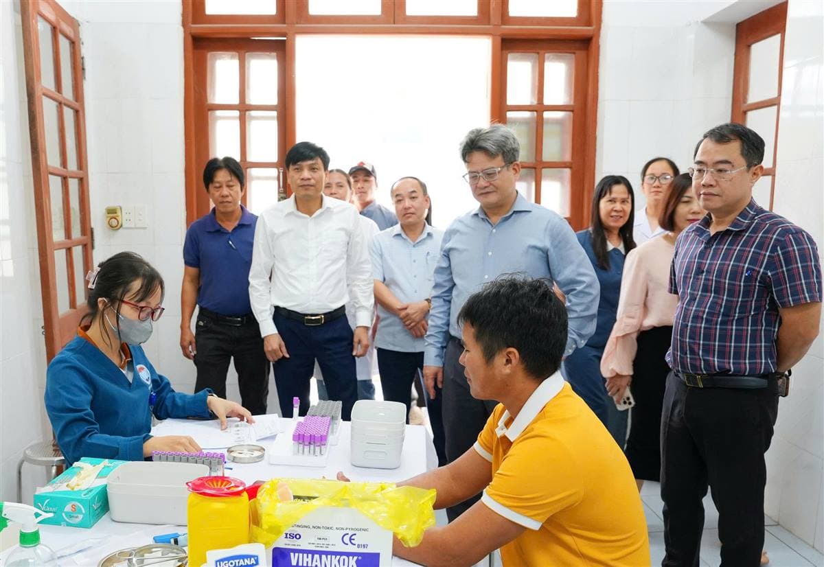 Nhiều xã gần 80% người dân được khám sức khỏe.