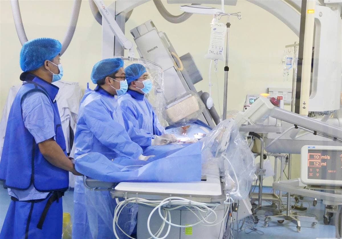 Bệnh viện Nhi Hải Phòng: Thực hiện các kỹ thuật can thiệp tim mạch cho bệnh nhân