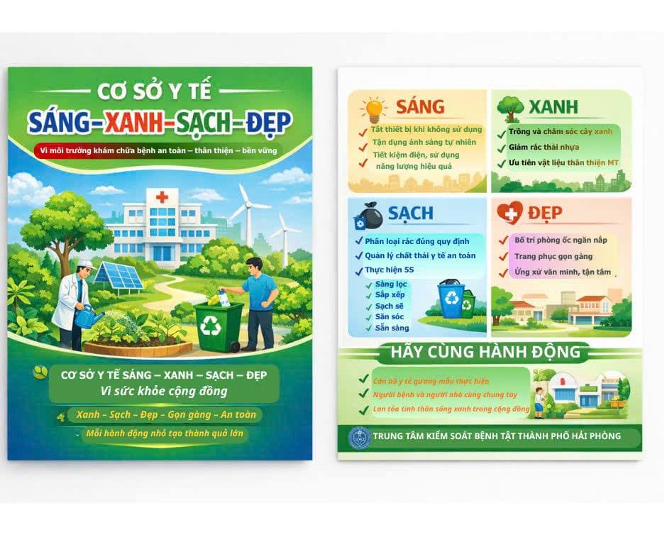 Cơ sở y tế sáng - xanh - sạch - đẹp