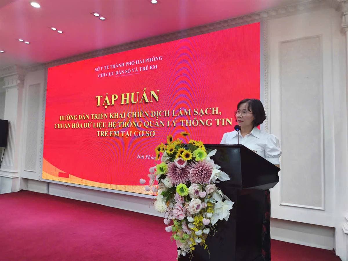 Hải Phòng tập huấn chuẩn hóa dữ liệu trẻ em và vận hành hệ thống thông tin dân số