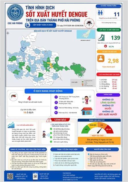 Tình hình dịch Sốt xuất huyết Dengue trên địa bàn thành phố Hải Phòng