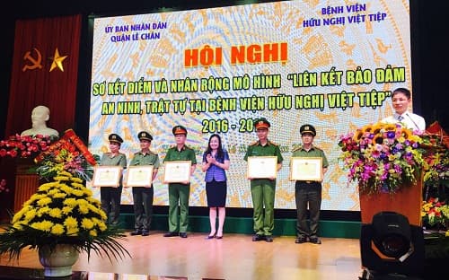 Sơ kết điểm và nhân rộng mô hình "Liên kết bảo đảm an ninh trật tự tại Bệnh viện Hữu nghị Việt Tiệp"