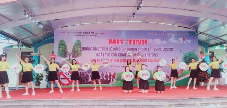 Mittinh hưởng ứng Ngày thế giới không thuốc lá 31/5 và Tuần lễ Quốc gia không khói thuốc 25/5-31/5/2022