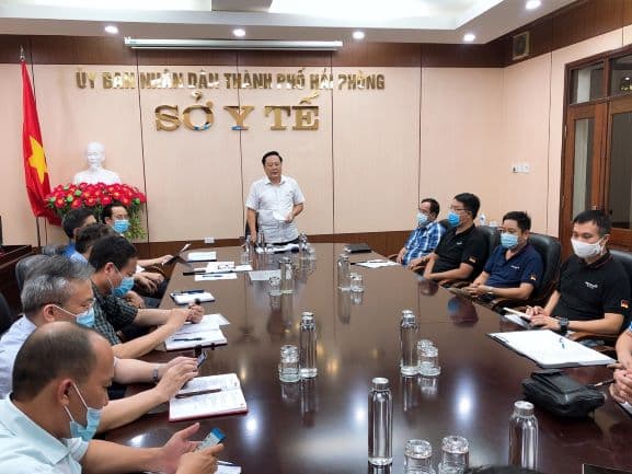 Sở Y tế Hải Phòng làm việc với các doanh nghiệp cung ứng oxy lớn trên địa bàn thành phố Hải Phòng