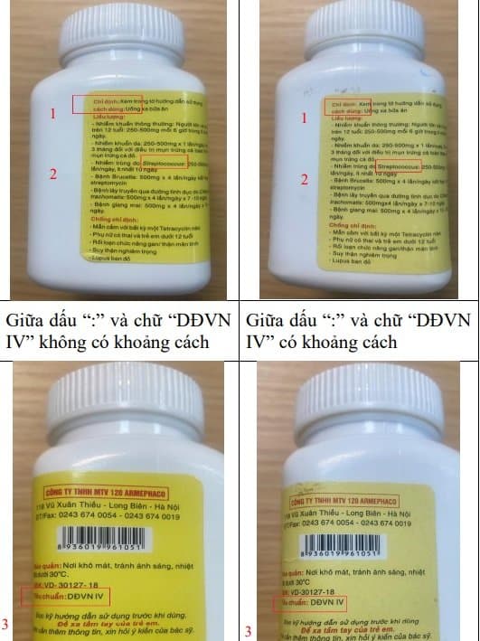 Sở Y tế cảnh báo về thuốc kháng sinh Tetracyclin giả
